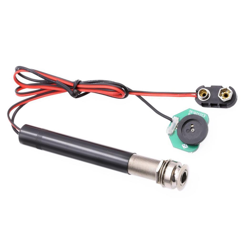 Active    Preamp Piezo Pickup  with Volume Knob for Ukulele
