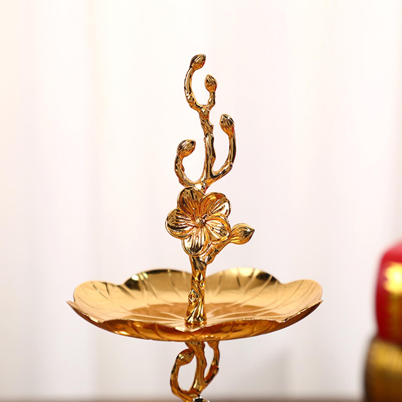 2 Tier Gold Cupcake Stand Figurine Dessert Stand for Wedding Christmas