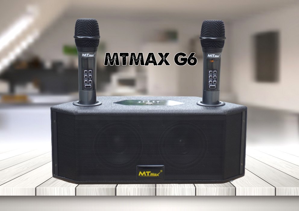 Loa di động MTMAX G6 cao cấp nhỏ gọn hát cực hay 2 mic G6 có thể sạc trực tiếp lại viên pin sạc 18650 cực kỳ tiện ích hàng chính hãng