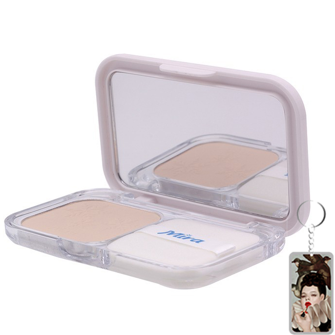 Hình ảnh Phấn nén trang điểm siêu mịn Mira Two Way Cake Hàn Quốc 12g No.23 Natural Beige tặng kèm móc khoá