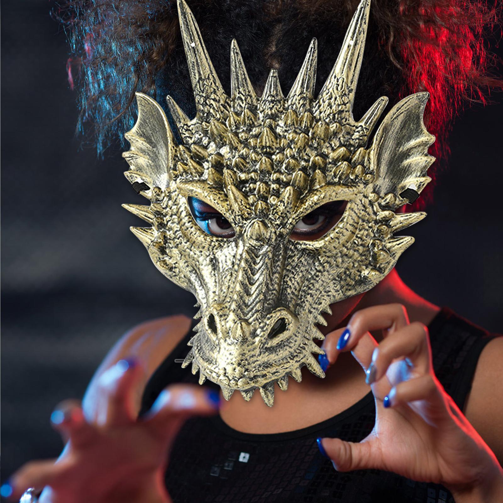 3D Dragon  Animal Headdress , Novelty Full Head Cover, Dragon Head , Halloween Masquerade  for Shows, Festival, Cosplay Halloween