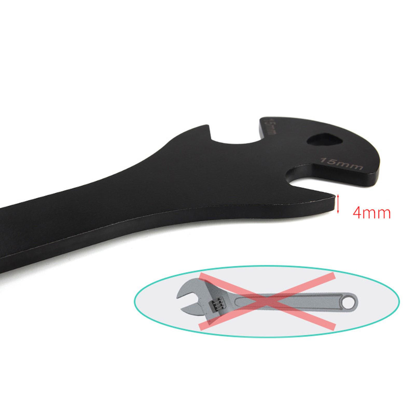 Bike Pedal Wrench 15mm Bicycle Pedals Spanner Removal Mechanic Repair Tool