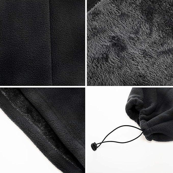 Khăn quàng cổ bằng ống nước ấm cổ nam, Khăn quàng cổ của unisex Muff mùa đông Mũi áo choàng màu đen
