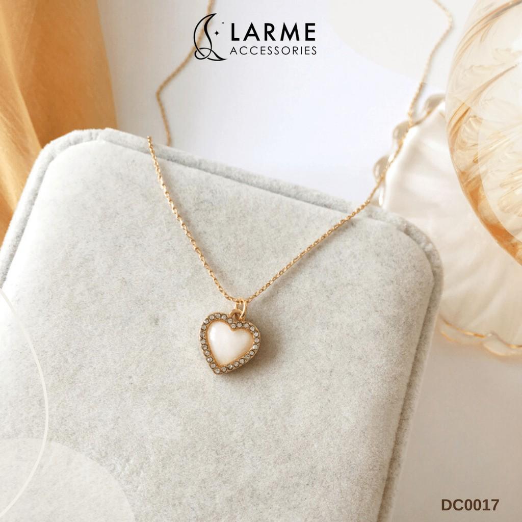 Dây chuyền nữ sang trọng nạm đá hình trái tim Larme Accessories - DC0017