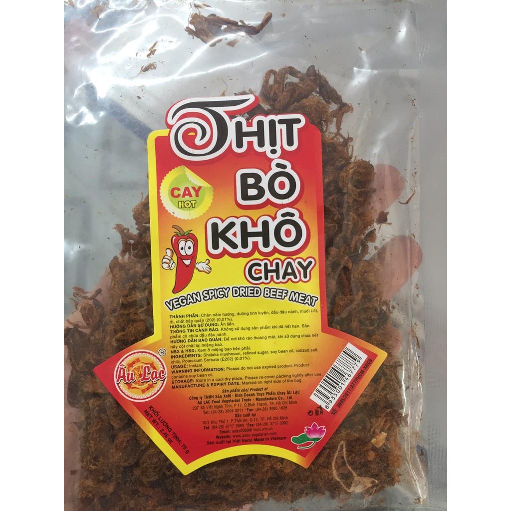 Khô Thịt Bò Khô chay 70g Cay