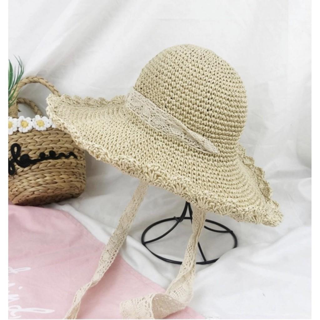 MŨ CÓI VINTAGE DÂY REN KHÔNG CỐ ĐỊNH MÃ-04