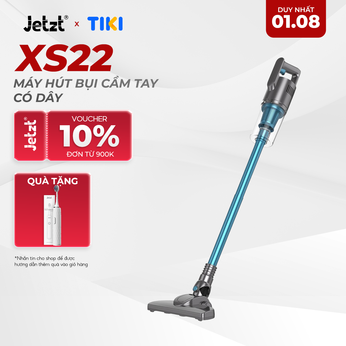 Máy hút bụi cầm tay không dây JETZT XS22, hàng chính hãng