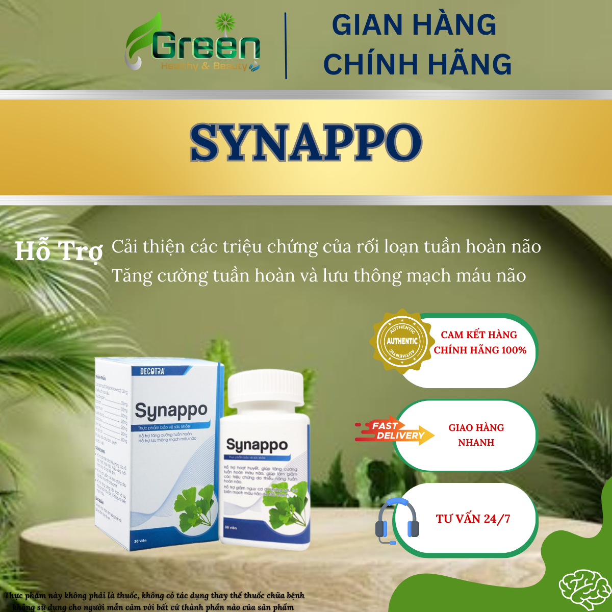 [TPBVSK] SYNAPPO - Hỗ Trợ Tuần Hoàn Não Và Rối Loạn Tiền Đình