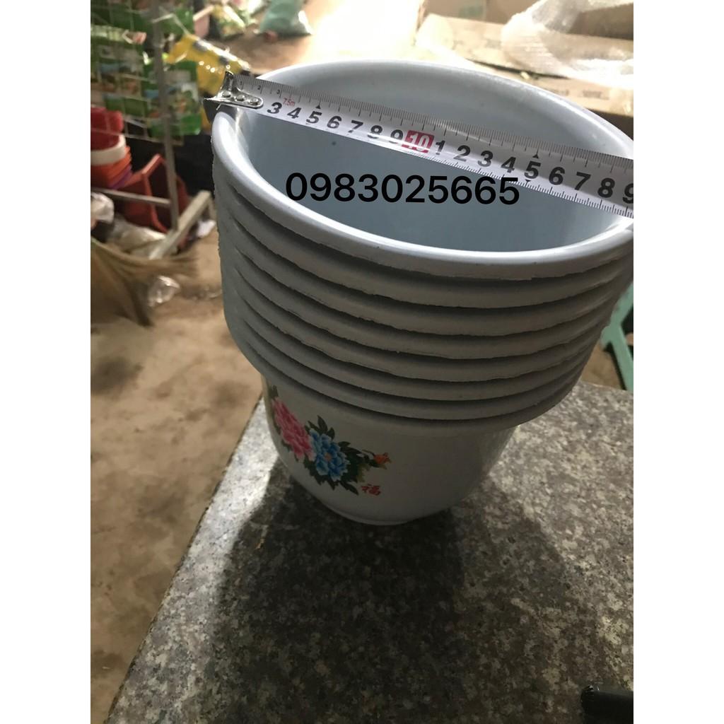 Bộ 10 chậu nhựa trồng hoa FFA230 nhựa đẹp loại 1 - Kích thước 20x15cm