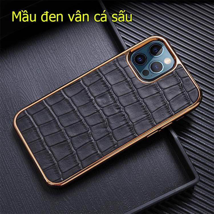 Ốp lưng da dành cho iPhone 11 pro max da bò mạ si cao cấp sang trọng