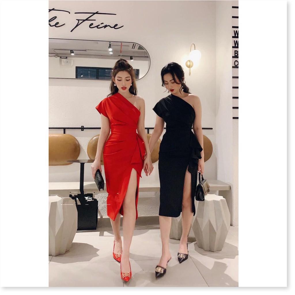 Đầm body dự tiệc lệch vai cho quý cô