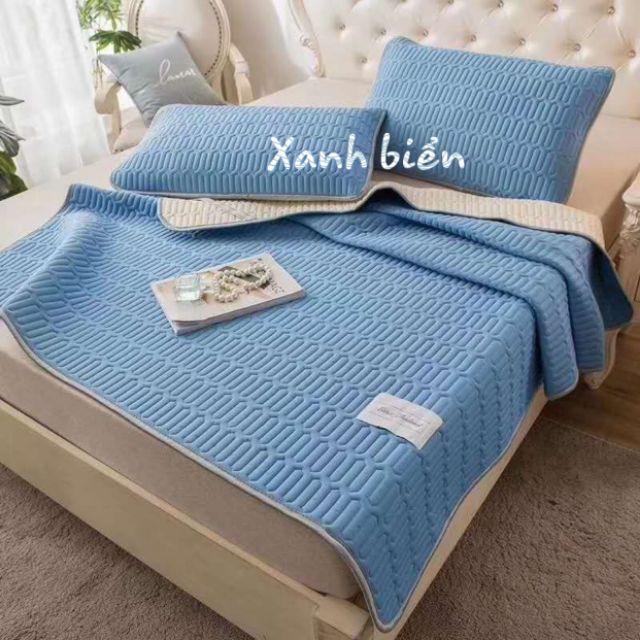 Chiếu điều hòa TENCEL cao su non 2m x 2m2thiên nhiên màu tím