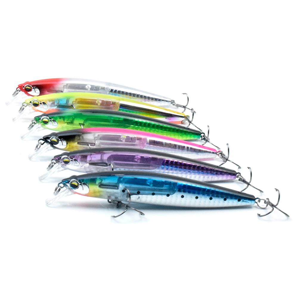 Mồi Câu Cá Nhân Tạo Minnow Kiểu Dáng Nổi Nhiều Màu Sắc Thu Hút Cá 5 Trong 1 Fishing Lure