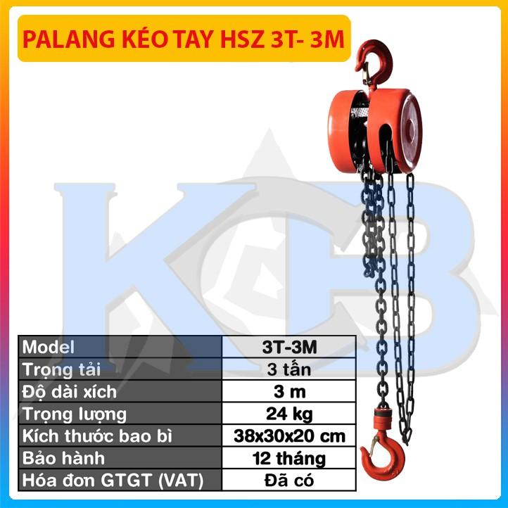 Pa Lăng Xích Kéo Tay HSZ 3 Tấn 3 Mét