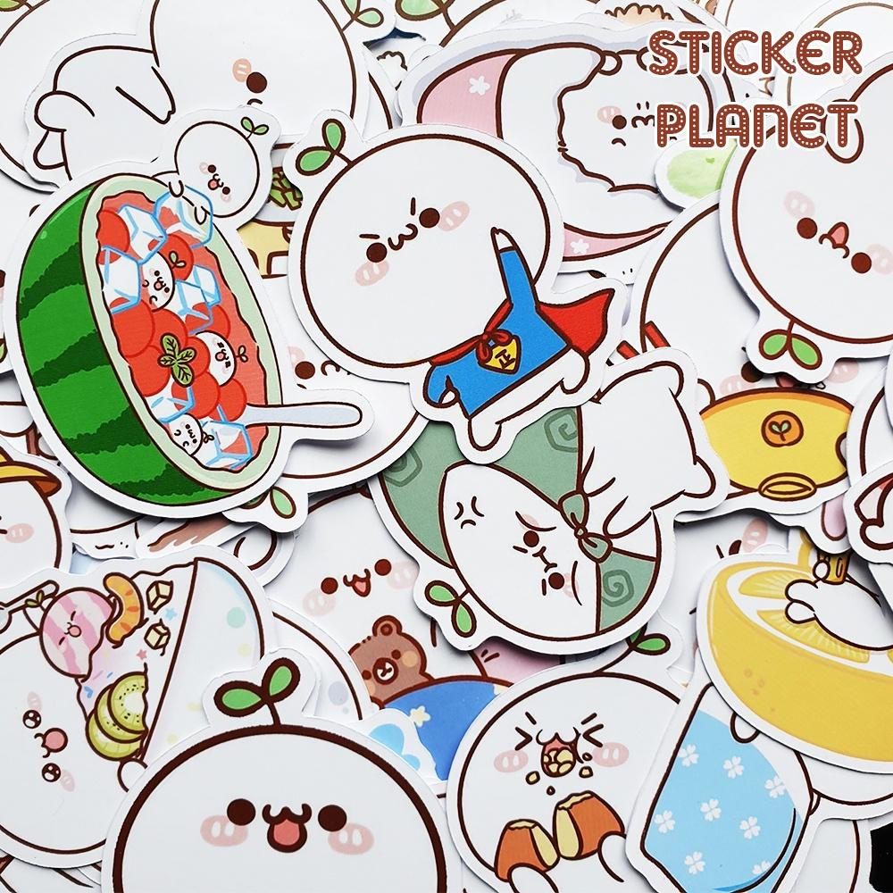 Sticker rau mầm tina bé mầm cute dễ thương trang trí mũ bảo hiểm, đàn, guitar, ukulele, điện thoại