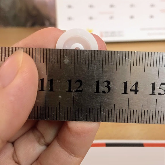 Bánh răng ròng rọc trục 2mm đường kính 15.5mm kèm bánh răng 12 răng, bán lẻ 1 cái