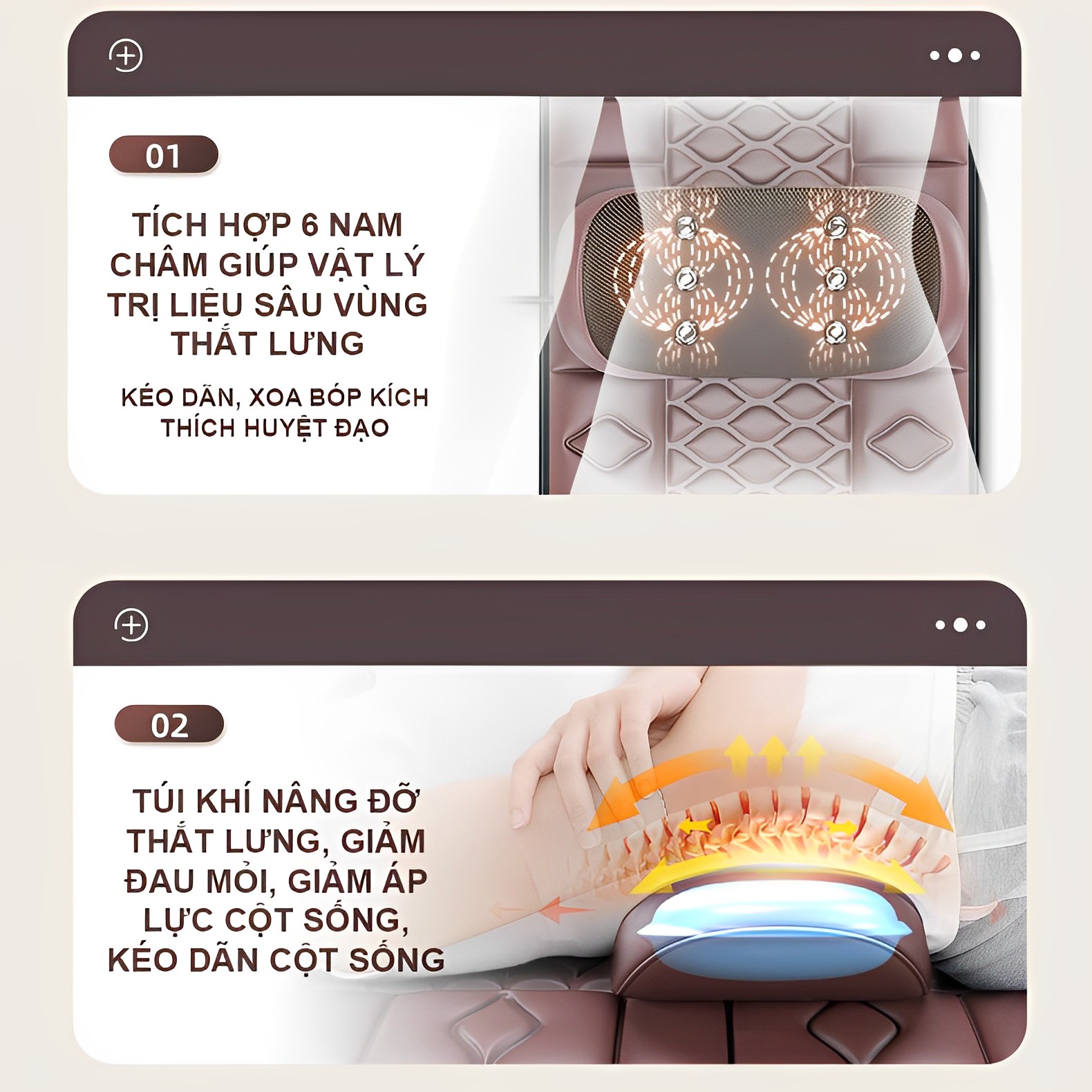 Đệm/Nệm massage toàn thân đa năng cao cấp KASOMA sưởi hồng ngoại có điều khiển Tiếng Việt, Đệm massage trị lưng chườm, bi nam châm