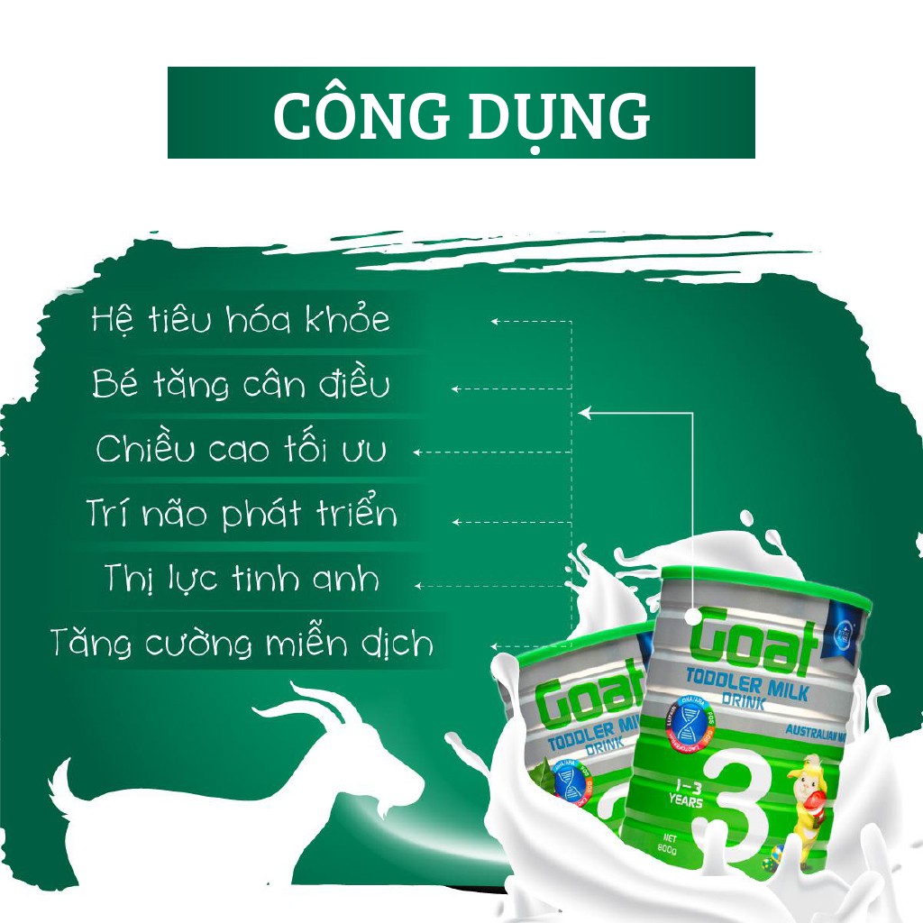 Sữa dê hoàng gia goat toddler milk drink 3