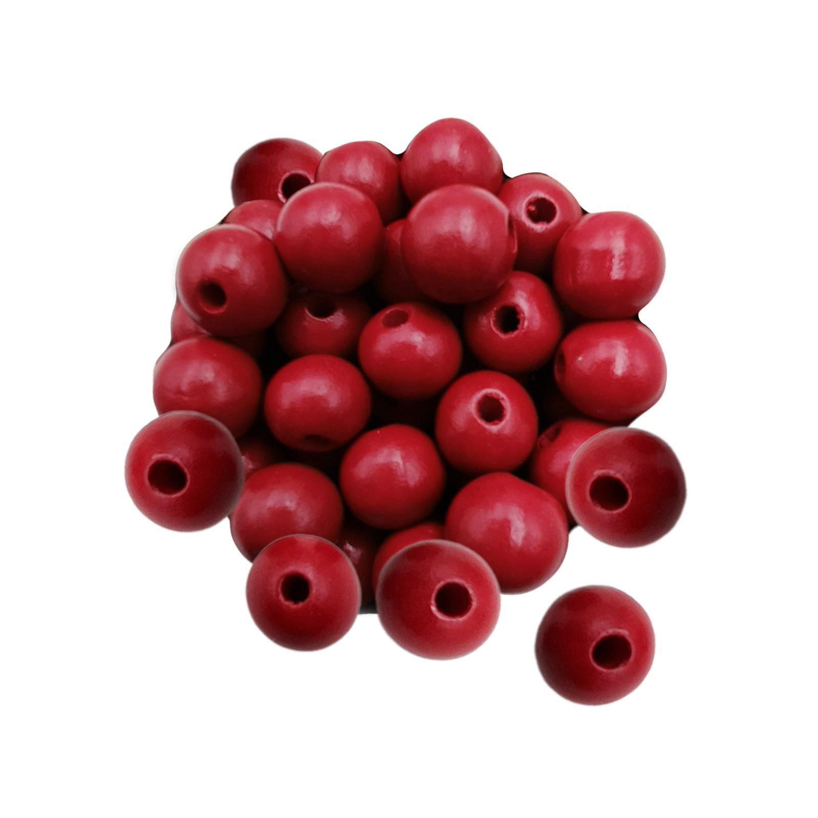 Wood Beads Unfinished Round Colorful Spacer Beads Wooden Beads for Crafts DIY Halloween