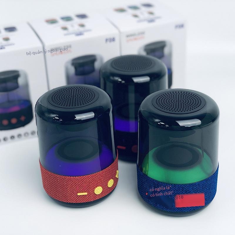 Thuận lợi nhất loa bluetooth F08 mới tại nhà 3d bao quanh đèn lồng trong suốt âm thanh loa siêu trầm mini bầu không khí ánh sáng loa