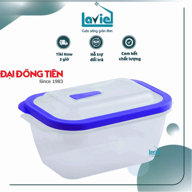 Hộp nhựa Sina to đựng thực phẩm thức ăn tiện lợi dung tích 3000ml thương hiệu Đại Đồng Tiến