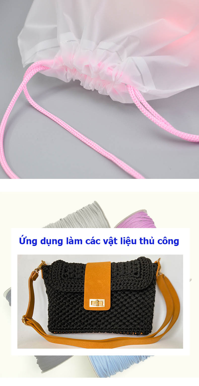 Dây dù paracord 9 lõi 4mm tròn - Dây phơi quần áo - Dây căng lều bạt dã ngoại - Giao mẫu ngẫu nhiên