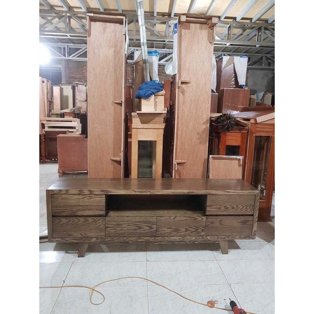 Kệ tivi gỗ Sồi Nga kiểu Hàn Quốctừ 1m8 đến 2m2