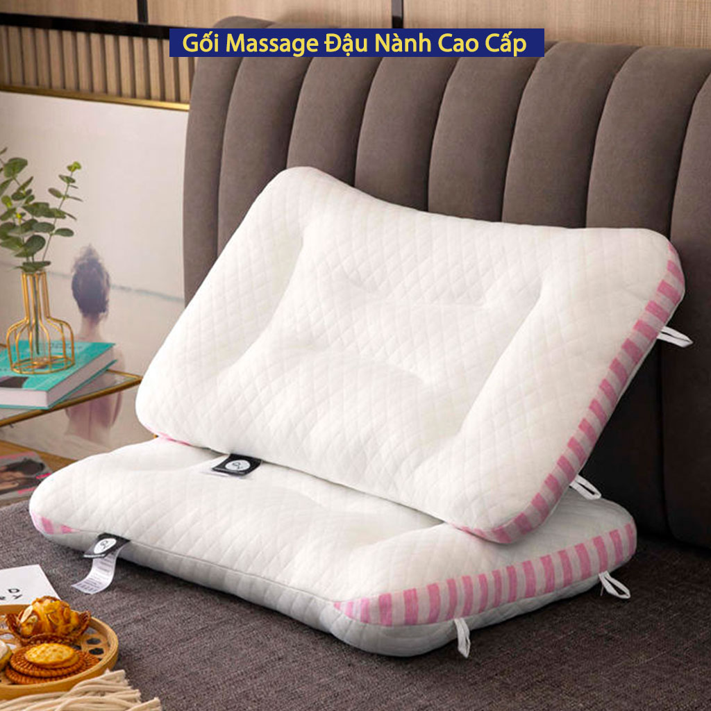 Hình ảnh Gối Massage Đậu Nành ANNA NGUYÊN Cao Cấp Chuẩn Khách Sạn Năm Sao