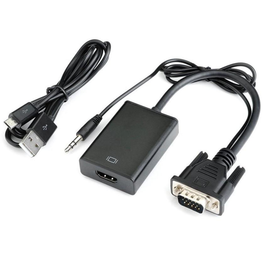 Cáp chuyển đổi từ VGA sang HDMI có âm thanh-VGA TO HDMI có âm thanh