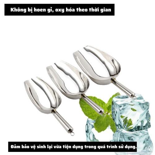 Muôi Inox xúc đá, dụng cụ múc đá,các loại hạt cà phê , bột,. muỗng đa năng chất liệu cao cấp không gỉ đa dạng kích thước