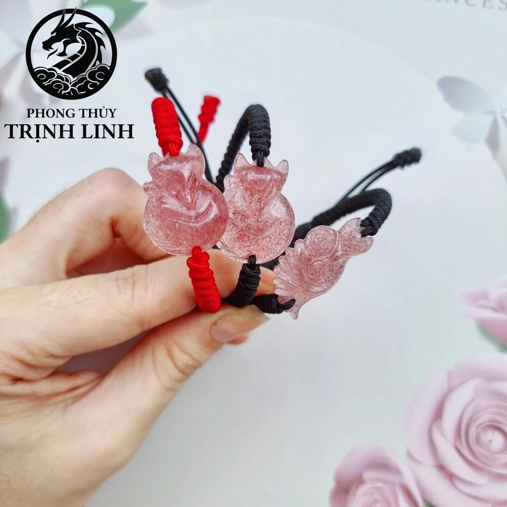 VÒNG TAY HỒ LY T.A DÂU TÂY HỒNG TẾT CHỈ