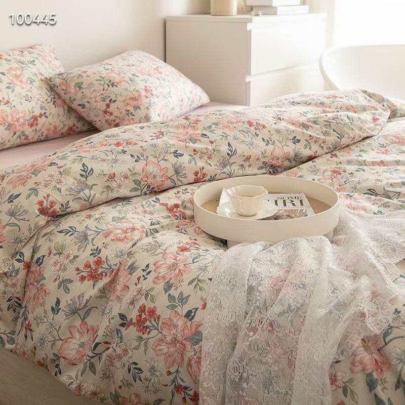 Set Cotton Living 100% Hàng Nhập Khẩu Nguyên Set Màu Hoa Nhí