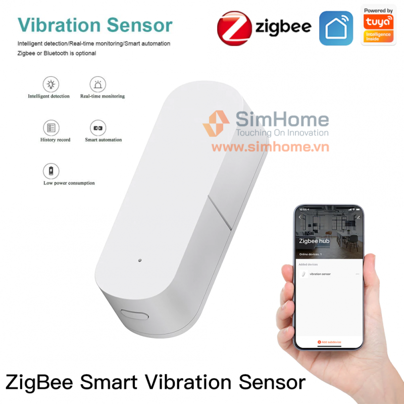 Cảm Biến Báo Vỡ Kính Zigbee