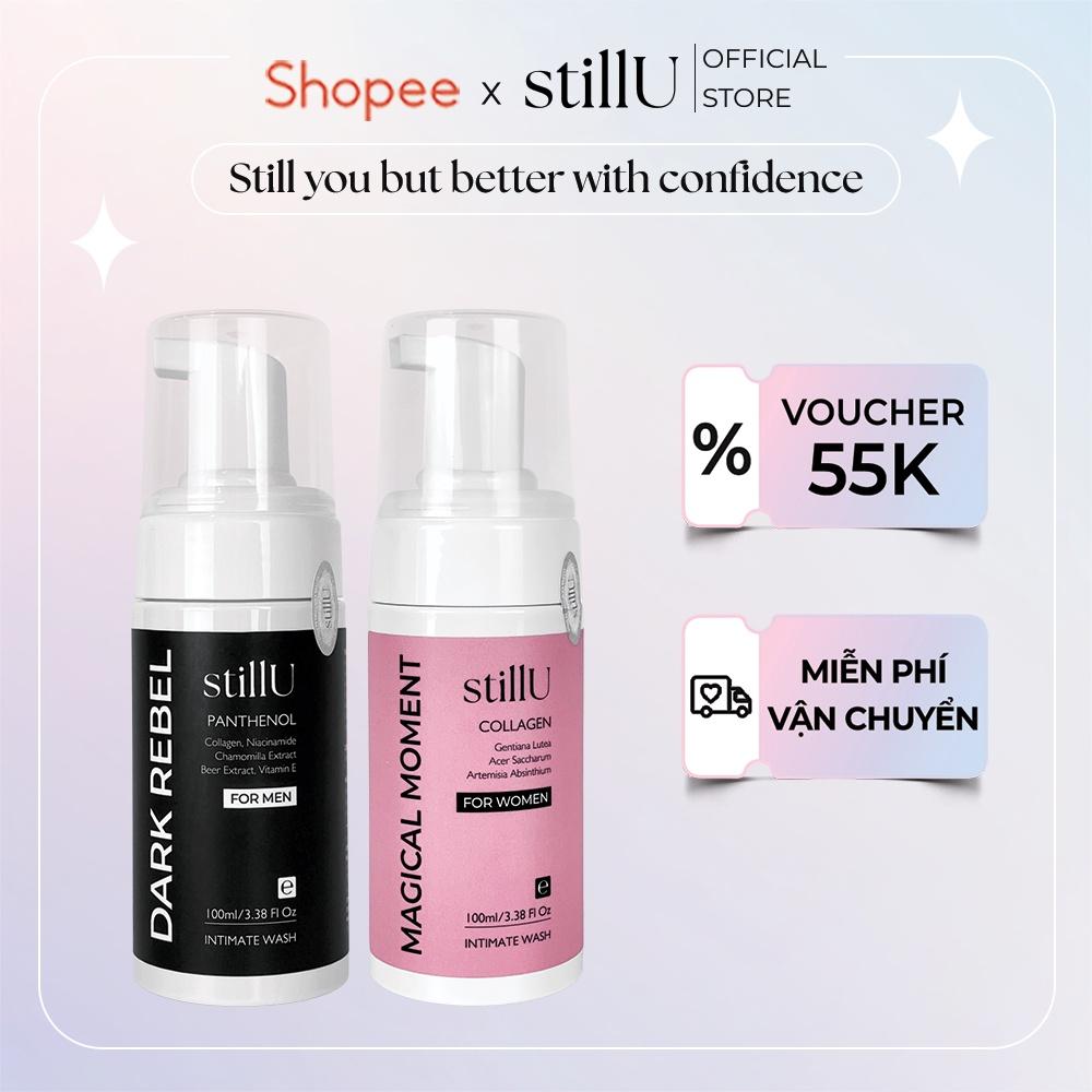 Combo Dung dịch vệ sinh tạo nam nữ tạo bọt, dung dịch vệ sinh nam nữ Dark Rebel 100ml &amp; Magical Moment 100ml