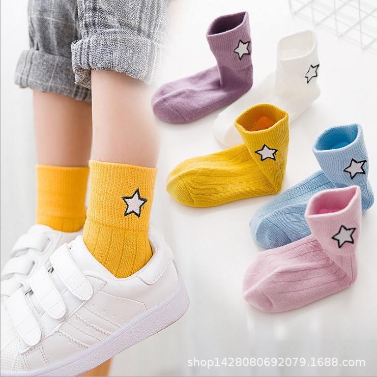 Set 5 đôi tất len cao cổ cho bé trai và bé gái nhiều màu sắc size từ 1 đến 13 tuổi