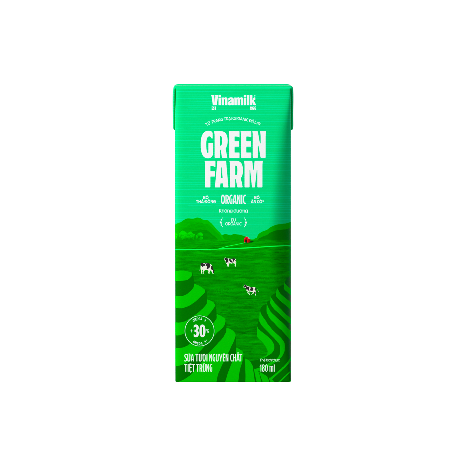 Thùng 48 Hộp Sữa Tươi Tiệt Trùng Vinamilk 100% Organic Không Đường 12 lốcx180ml-Mẫu mã mới