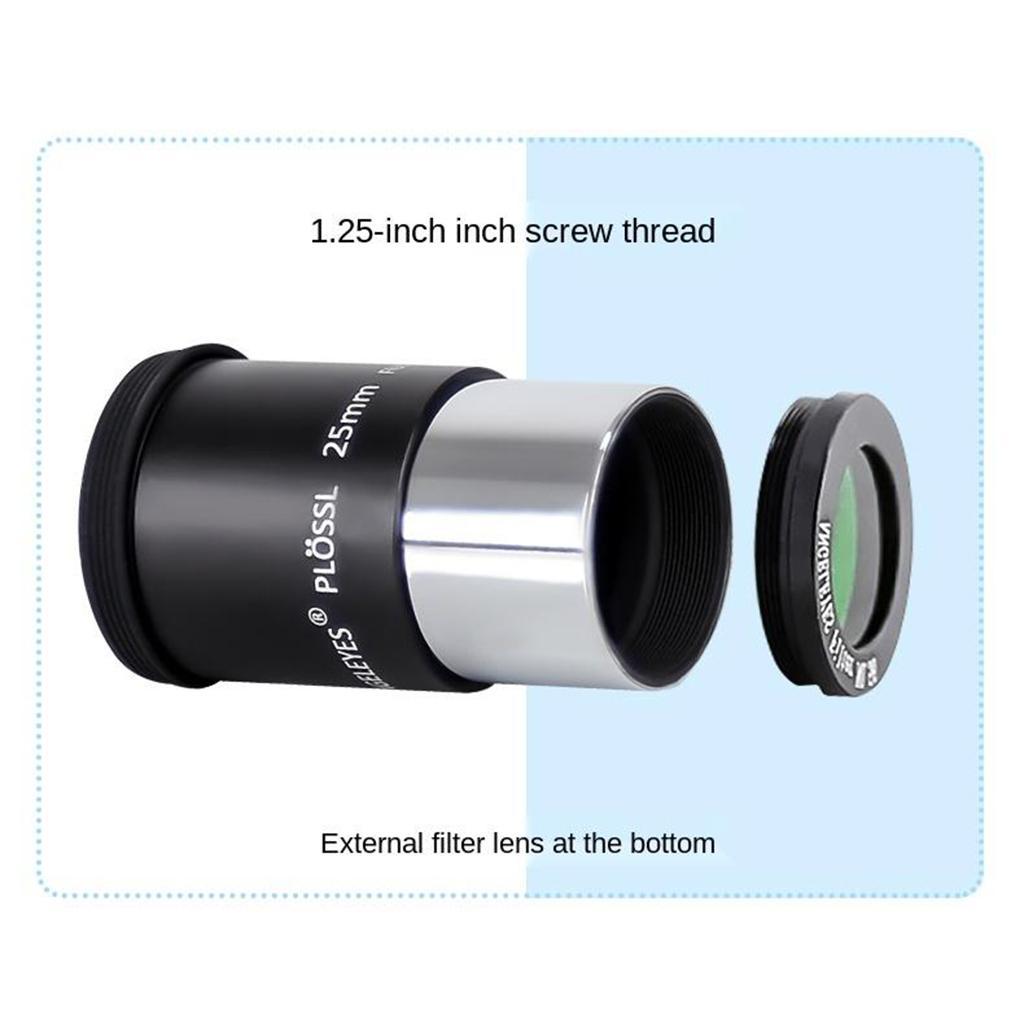1.25 "25mm Ultra Wide Angle Eyepiece for Telescope with Foldable Shovel