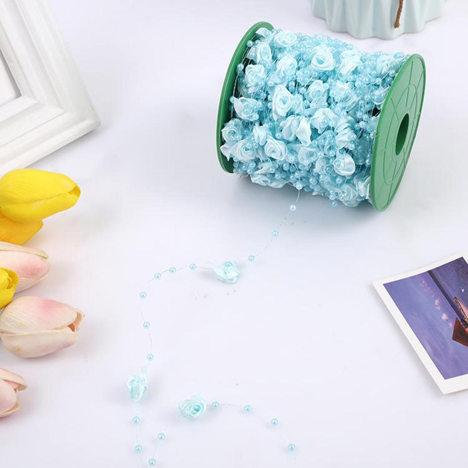 Pearl Garland Beads Chain Trim DIY Wedding Bride Craft Accessories Pink