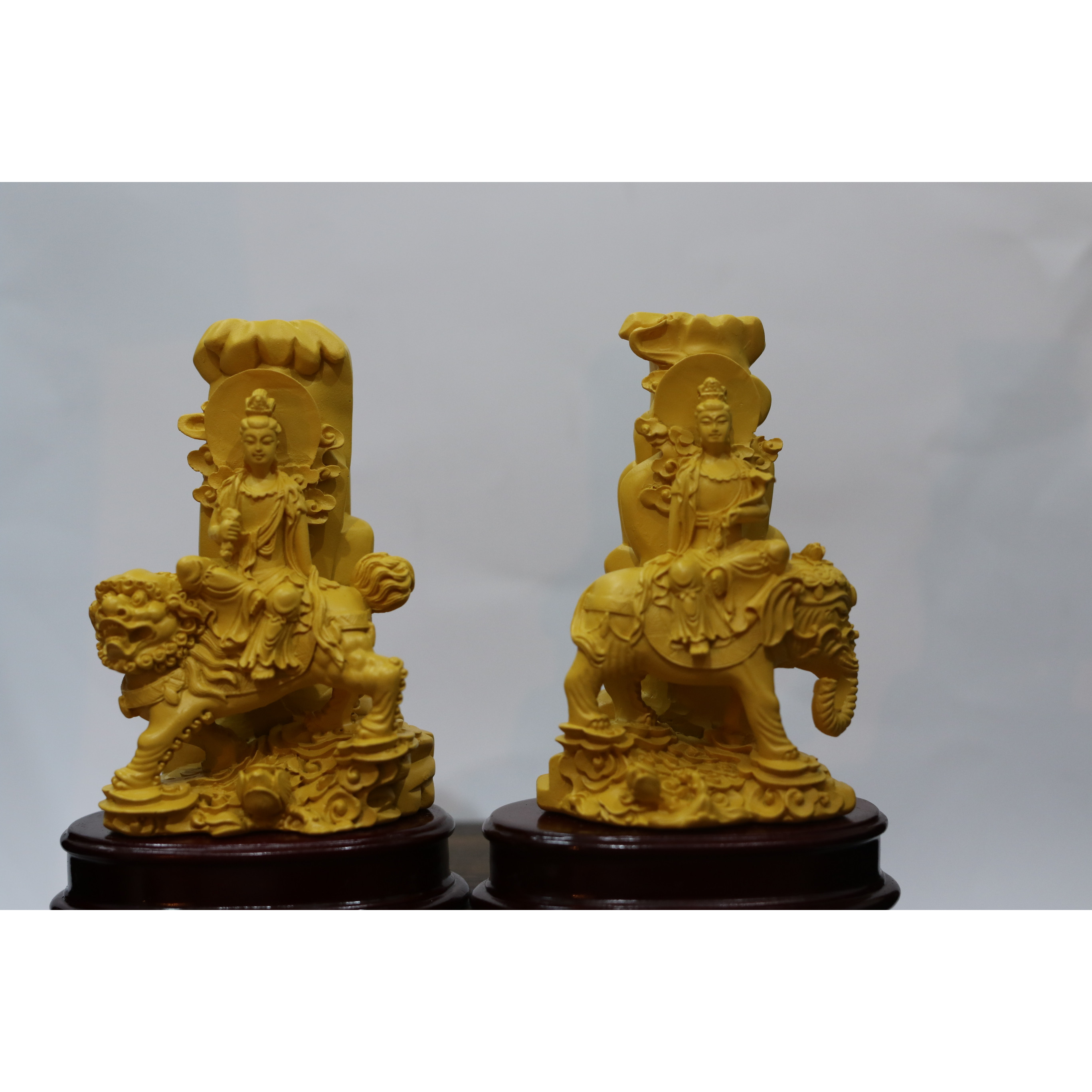 Tượng Đức Phổ Hiền và Văn Thù Bồ Tát -Mẫu 01