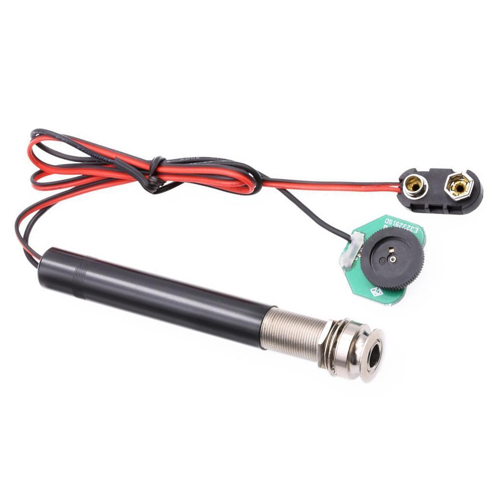 1 Set of Active Volume Preamp Piezo Pickup for Acoustic Guitar