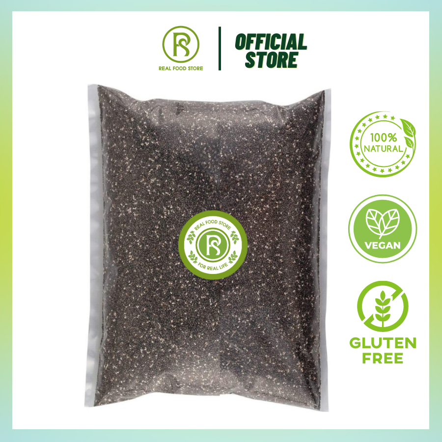 2KG Hạt Chia Đen Hữu Cơ Mỹ Real Food  (Black Chia Seed Organic)