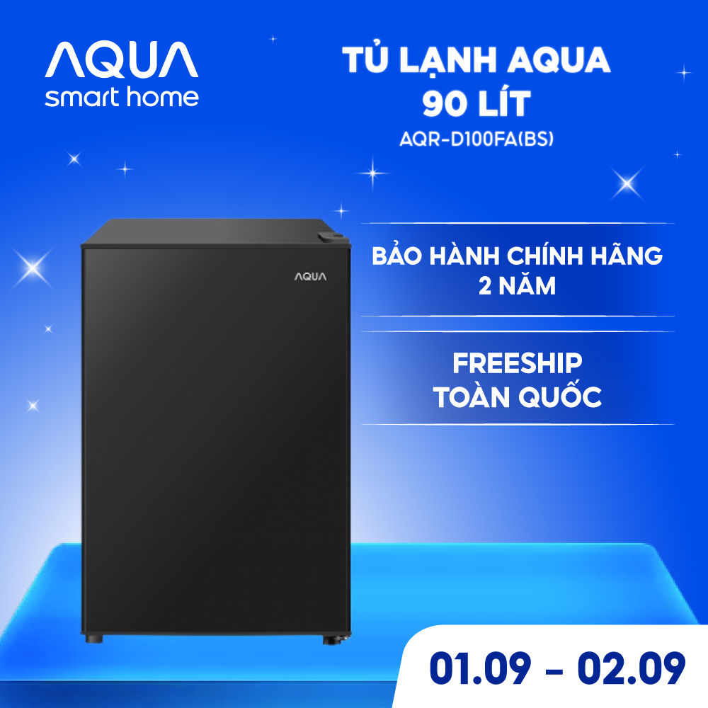[DAILY] Tủ lạnh Aqua 90 lít AQR-D100FA(BS) - Freeship toàn quốc - Hàng chính hãng