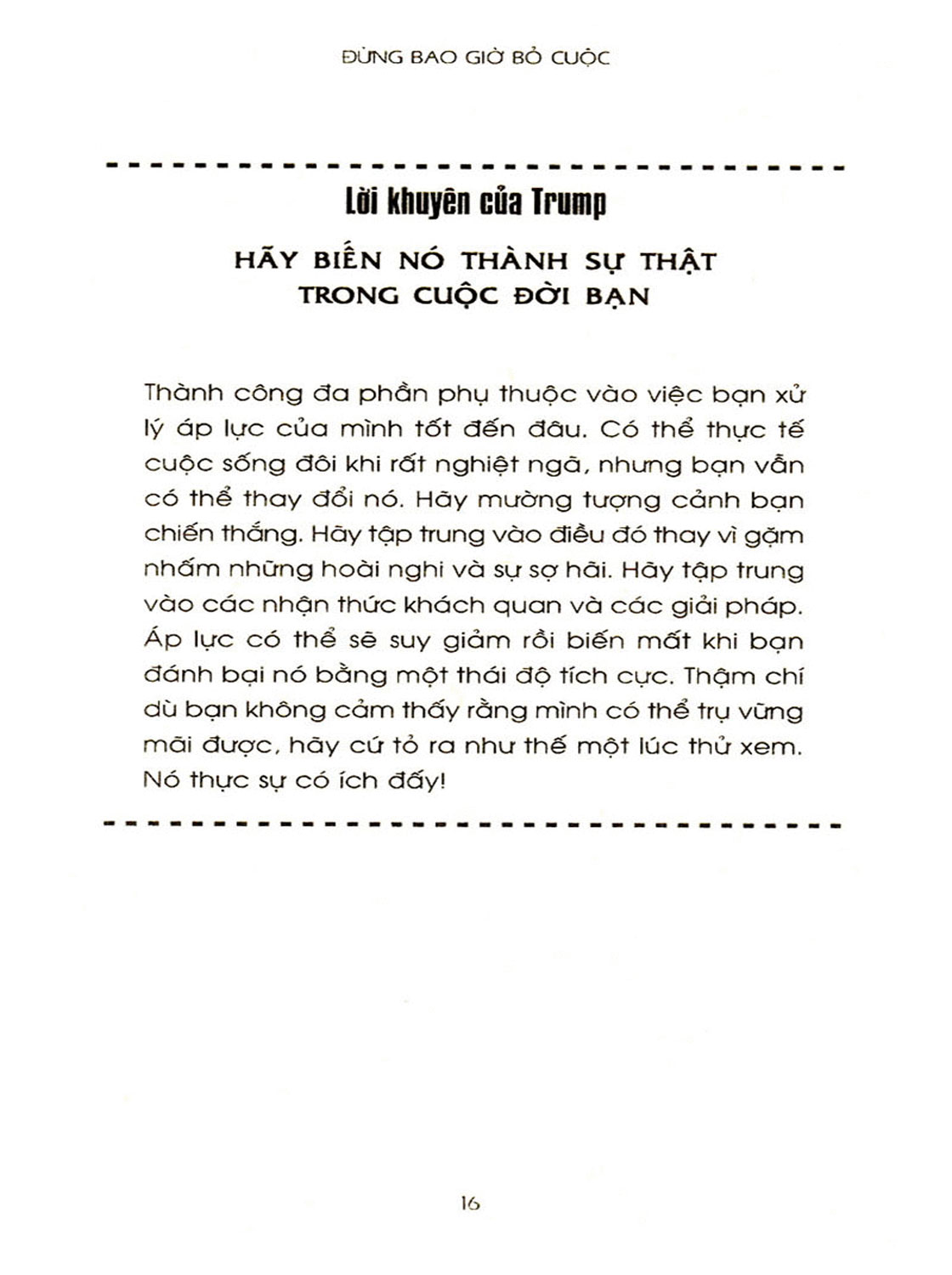 Đừng Bao Giờ Bỏ Cuộc (Donald Trump) - TRẺ