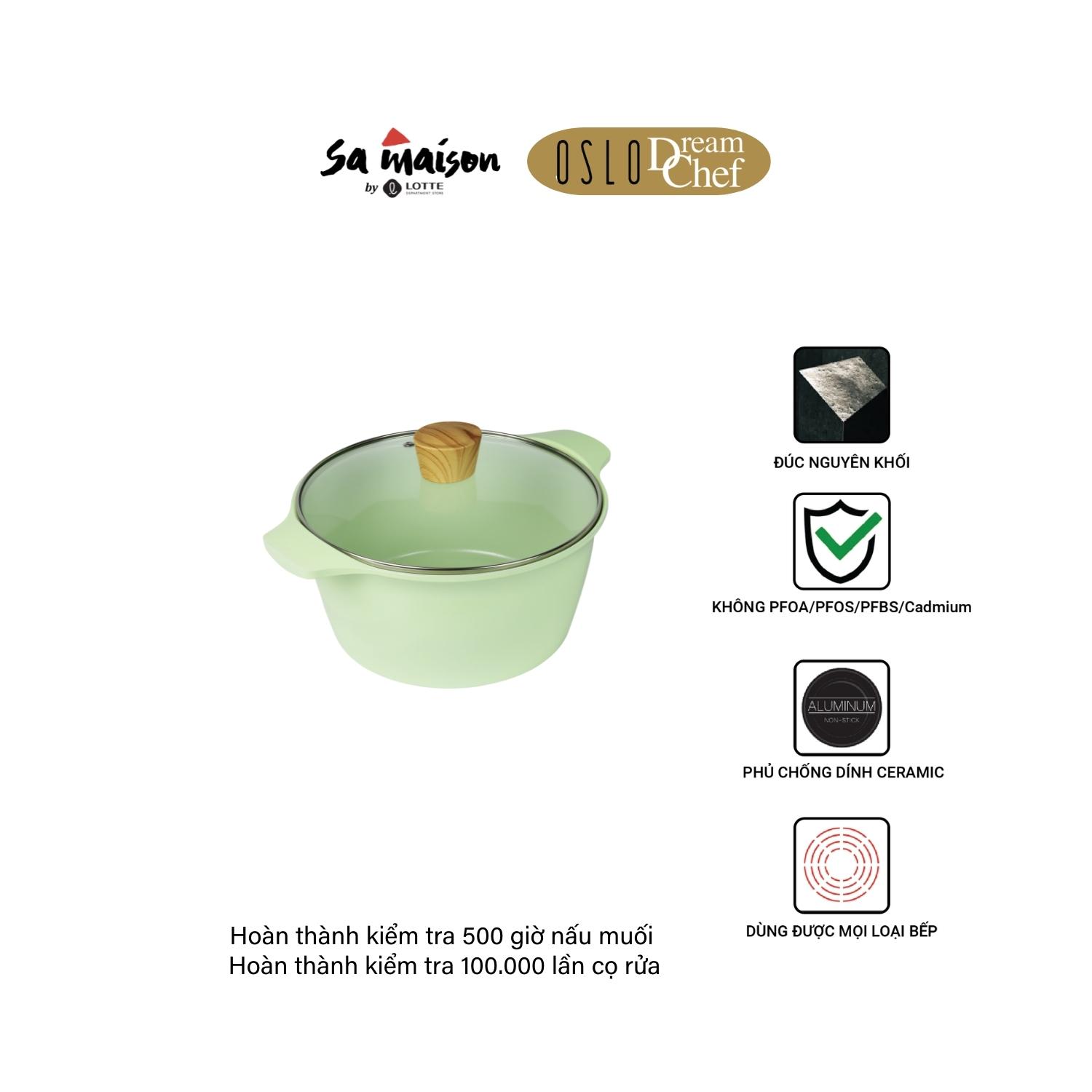 Nồi chống dính phủ ceramic Oslo Dreamchef 24cm