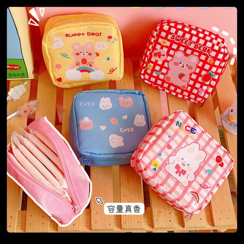 Túi mini đựng son, đồ skincare, giỏ ví cá nhân bỏ túi du lịch hình cute Hàn Quốc giá rẻ