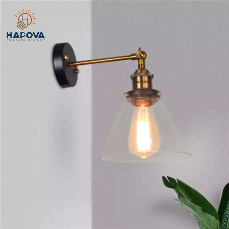 Đèn trang trí phòng ngủ, đèn ốp trần Hapova LOGIT 0405 Kèm bóng Edison