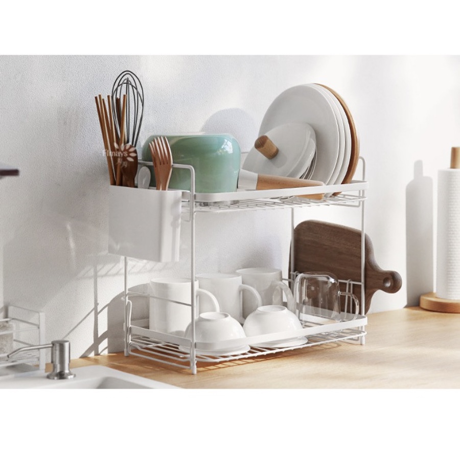 KỆ ĐỰNG CHÉN ĐĨA 2 TẦNG RÁO NƯỚC 3-D1-L3-624