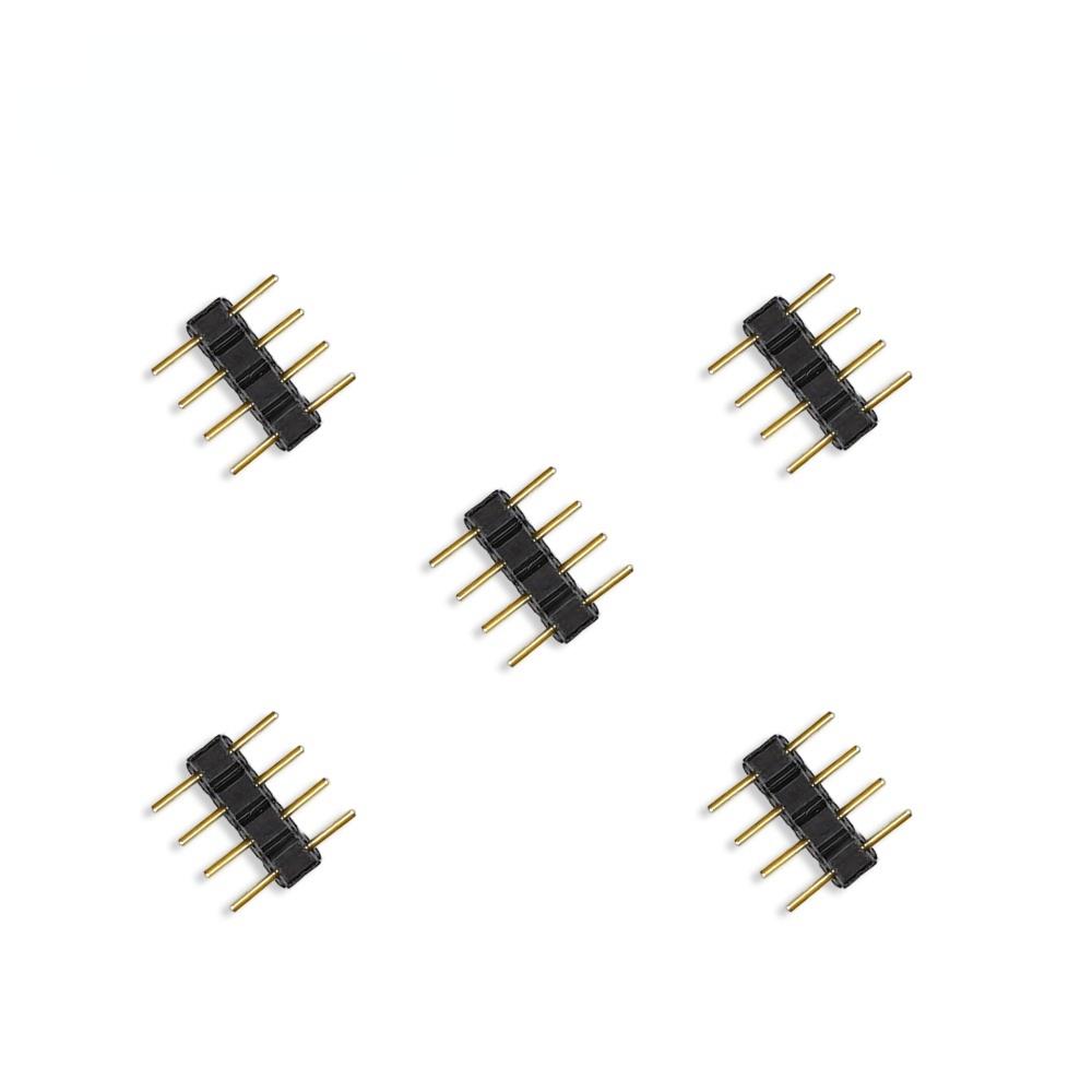 Bộ 5 Đầu Nối 4 pin 4 pin Loại Nhỏ Cho Dải Đèn LED RGB 3528 Và 5050