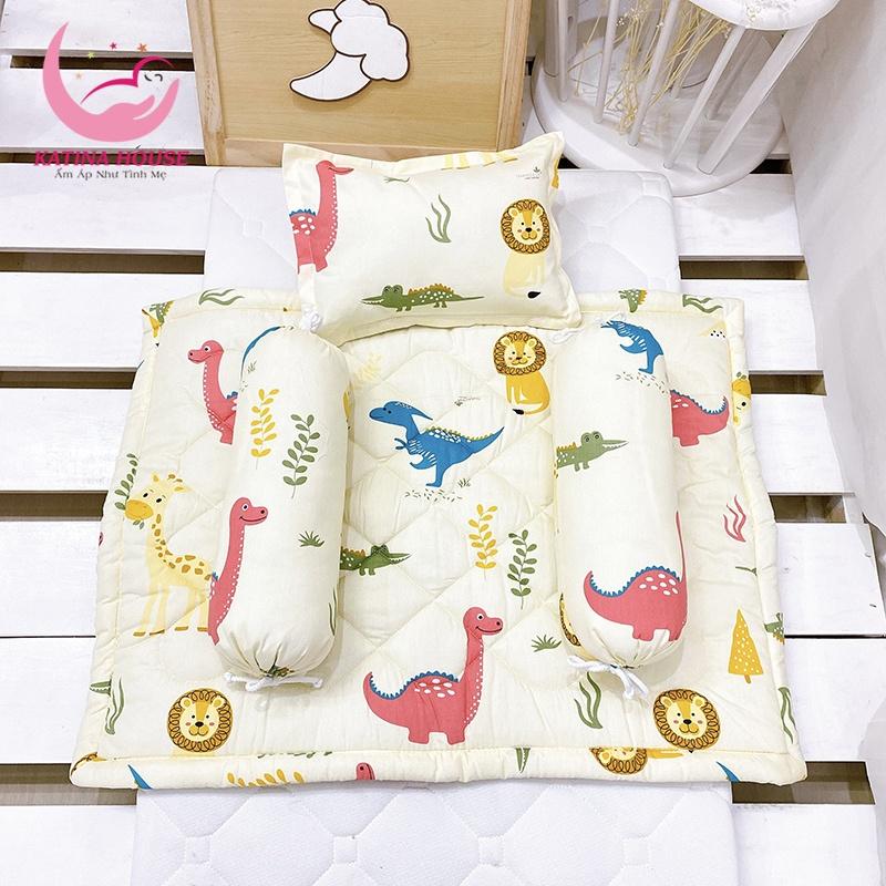 Bộ đệm cho bé sơ sinh 60x80cm vải Cotton Thắng Lợi cao cấp, mềm mát, thấm hút tốt, nhiều họa tiết hoạt hình gần gũi