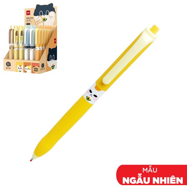 Bút Gel Khô Nhanh 0.5 mm - Deli EG07C-BK - Mực Đen (Màu Thân Bút Giao Ngẫu Nhiên)